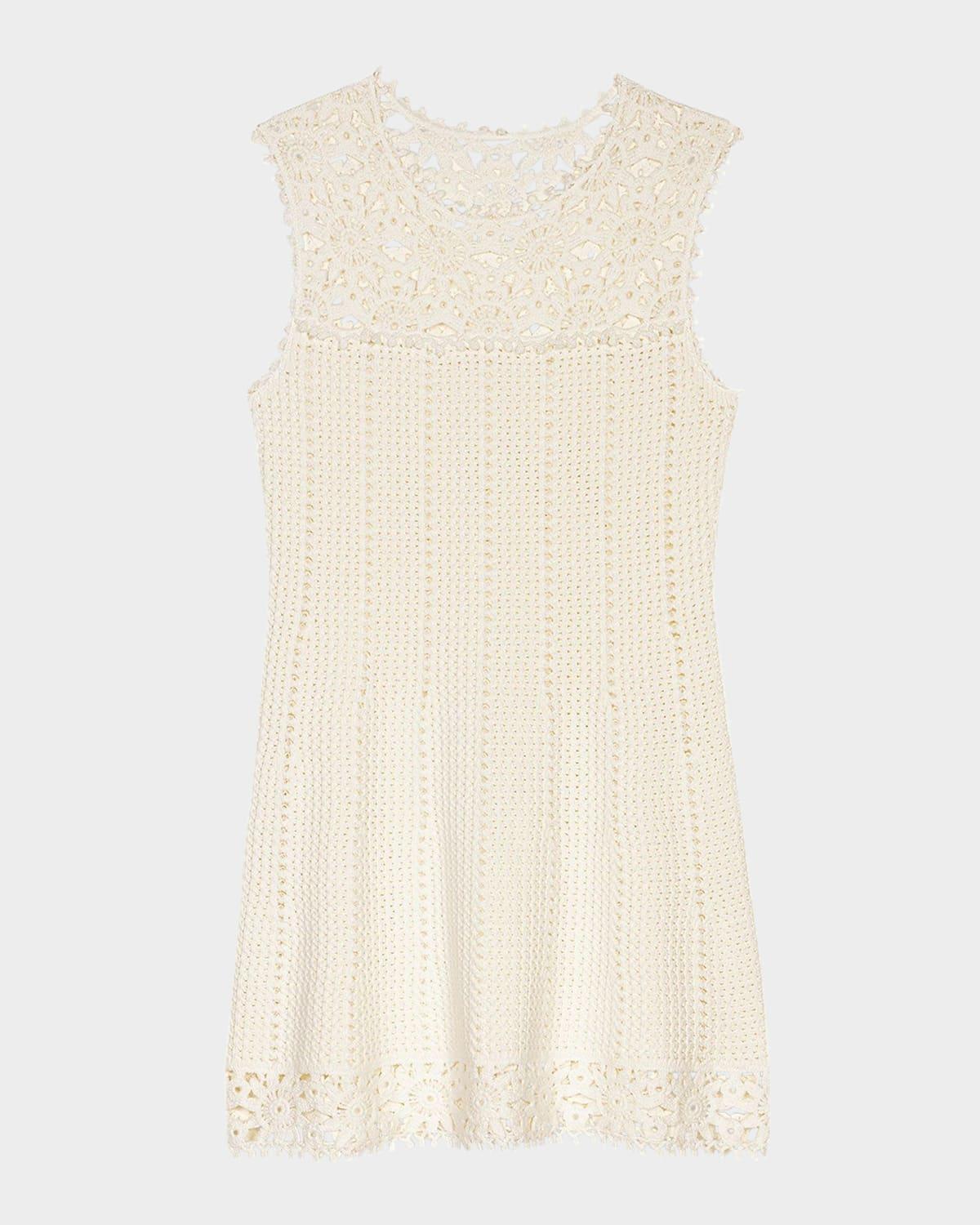romyna floral crochet mini dress