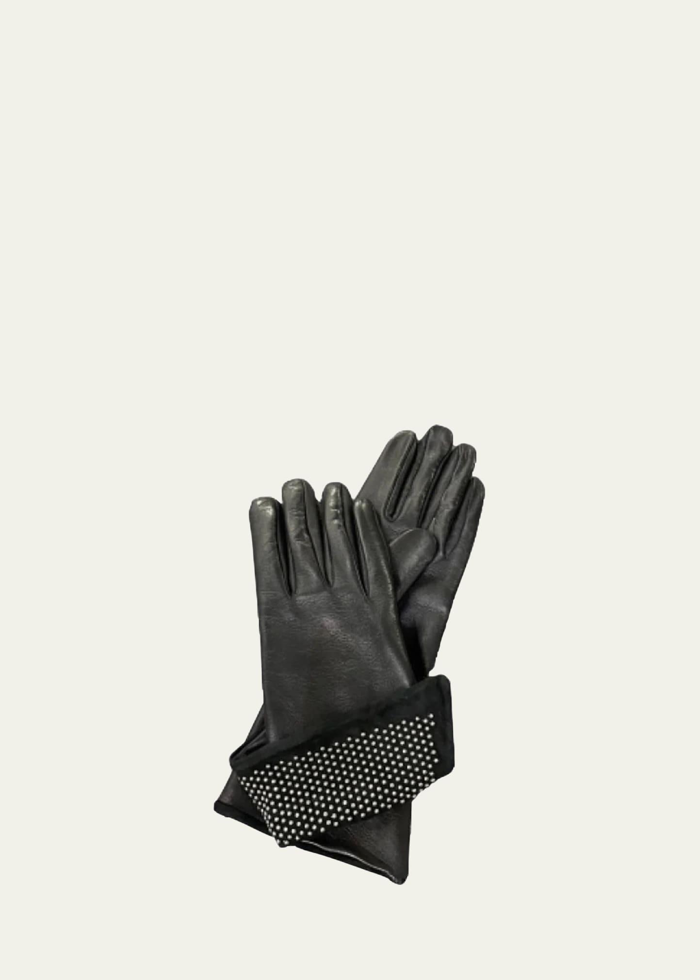 ronnie studded leather gloves