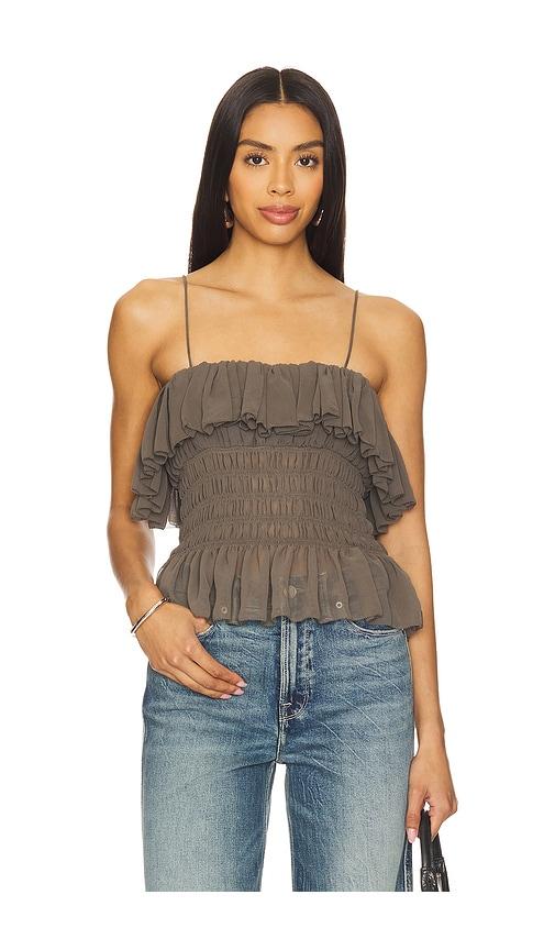 ronny kobo alexi top in charcoal.