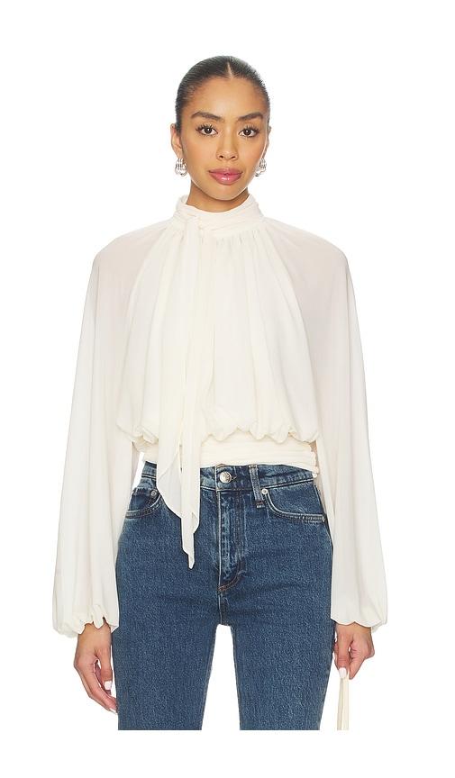 ronny kobo anouk blouse in ivory.