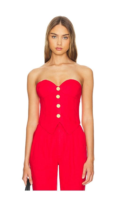 ronny kobo benny top in red.