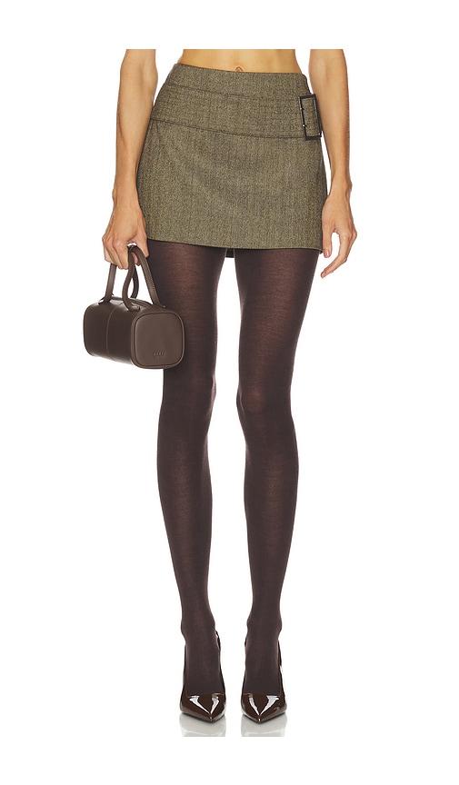 ronny kobo earhart skirt in brown.