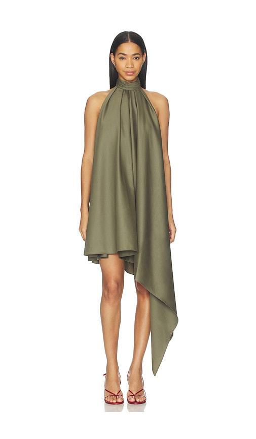 ronny kobo fleur dress in olive.