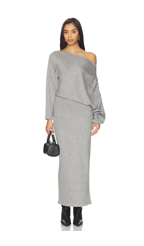 ronny kobo matthieu dress in grey.