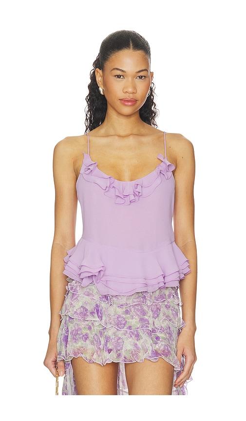 ronny kobo meritta top in purple.