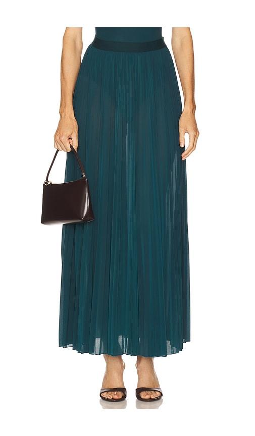 ronny kobo mist skirt in teal.