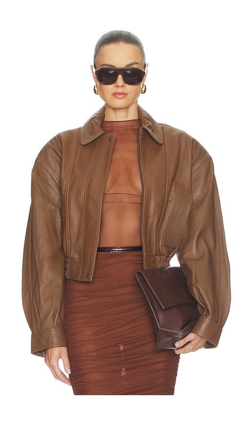 ronny kobo samson jacket in brown.
