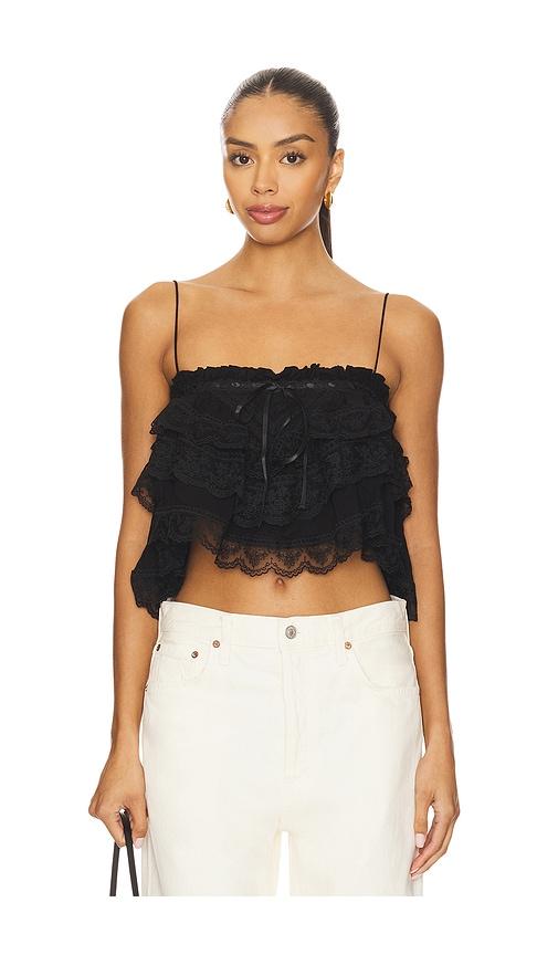ronny kobo x revolve carlton top in black.