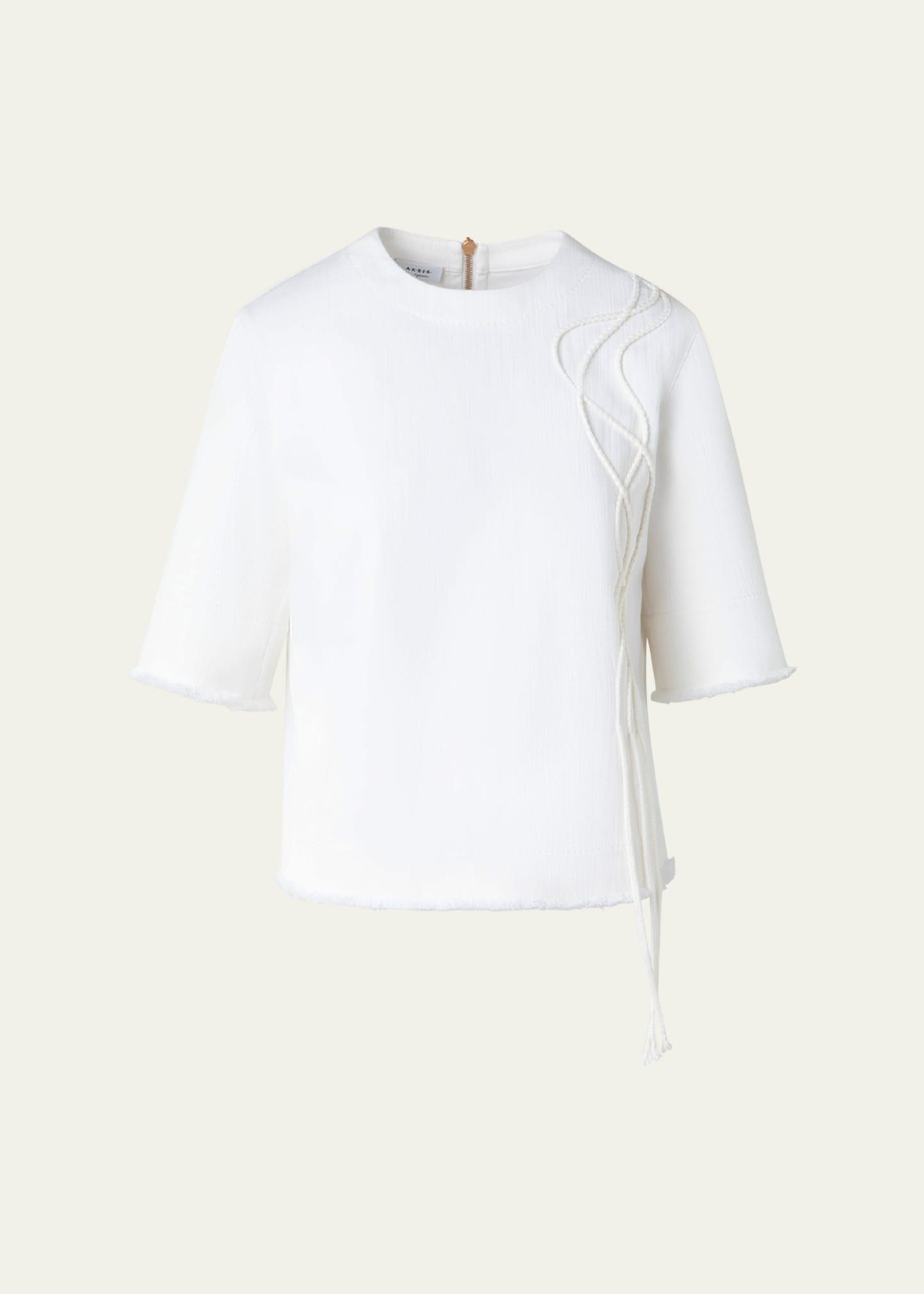 rope raw edge blouse