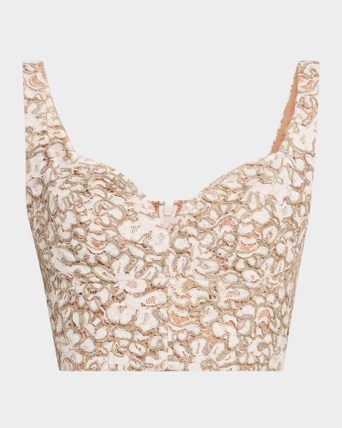 rope soutache lace bra top