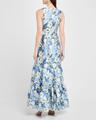 rori tiered floral-print mikado gown