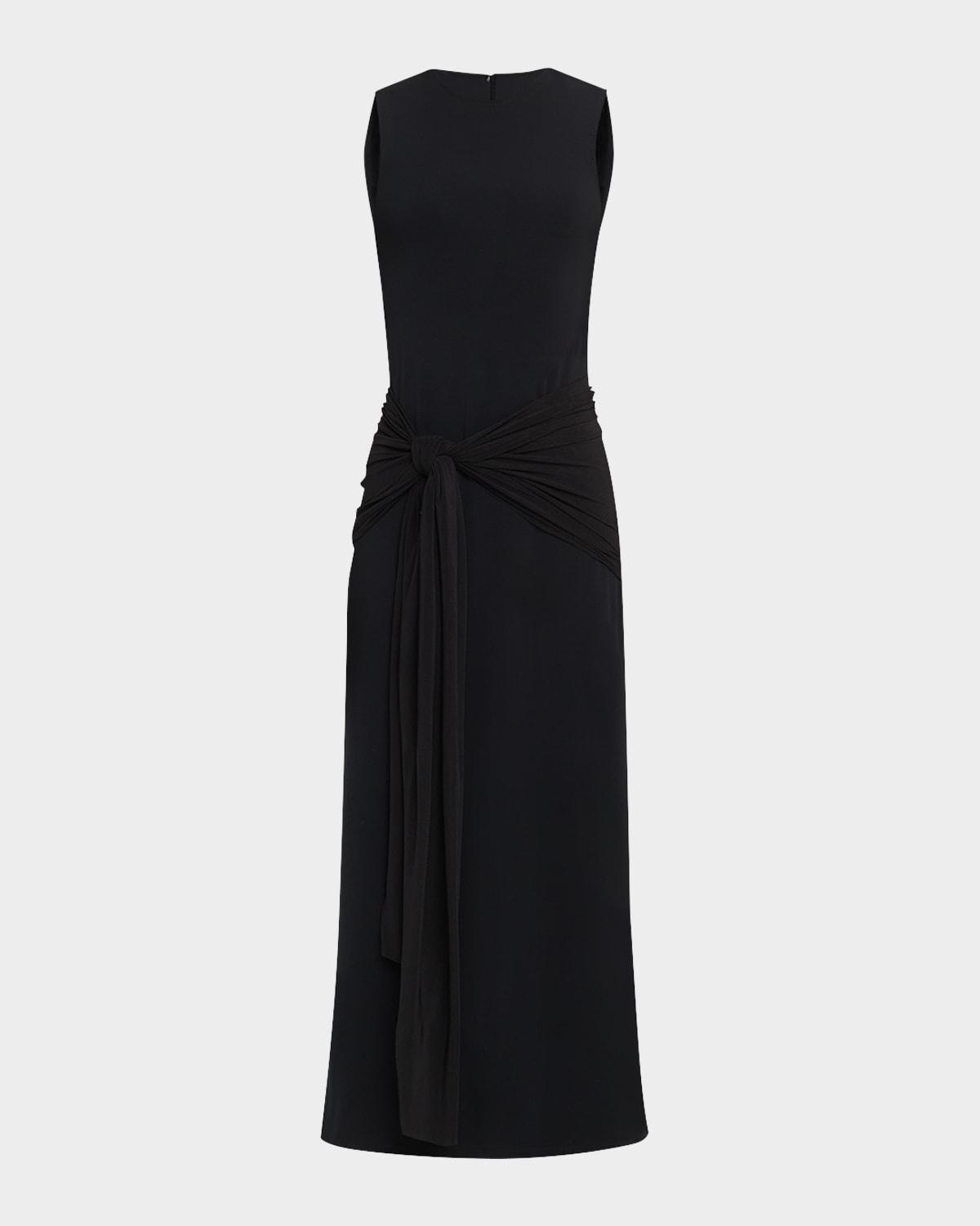 rory tie-front midi dress