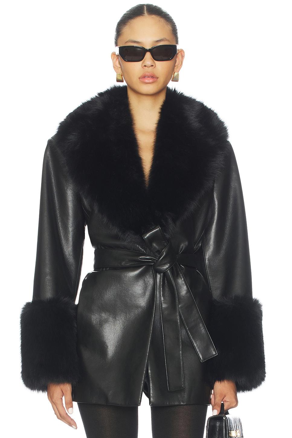 rosabella faux fur blazer
