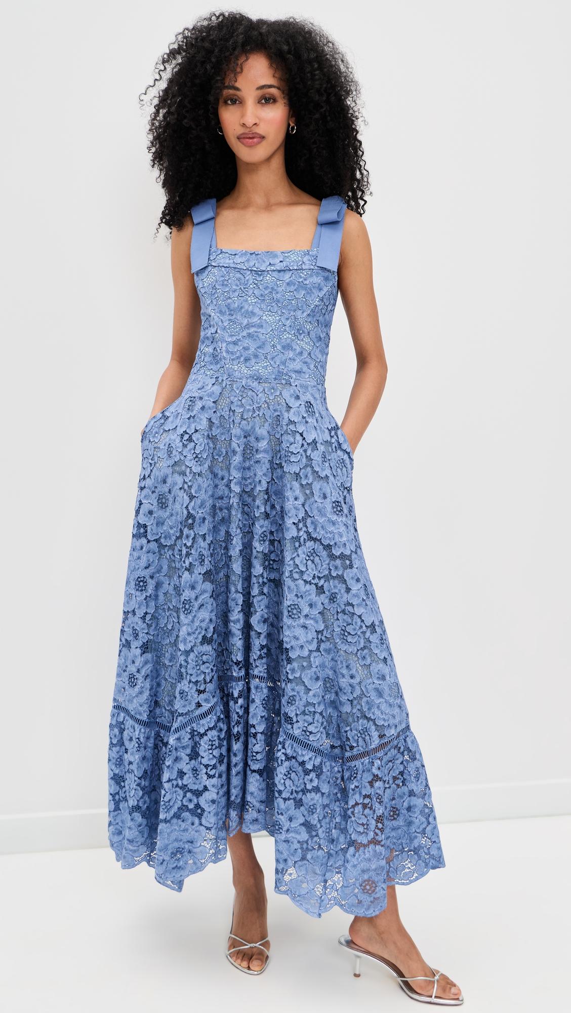 rosalee lace bustier maxi dress