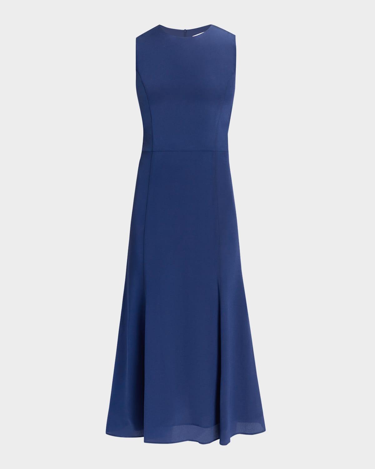 rosalia silk crepe de chine midi dress