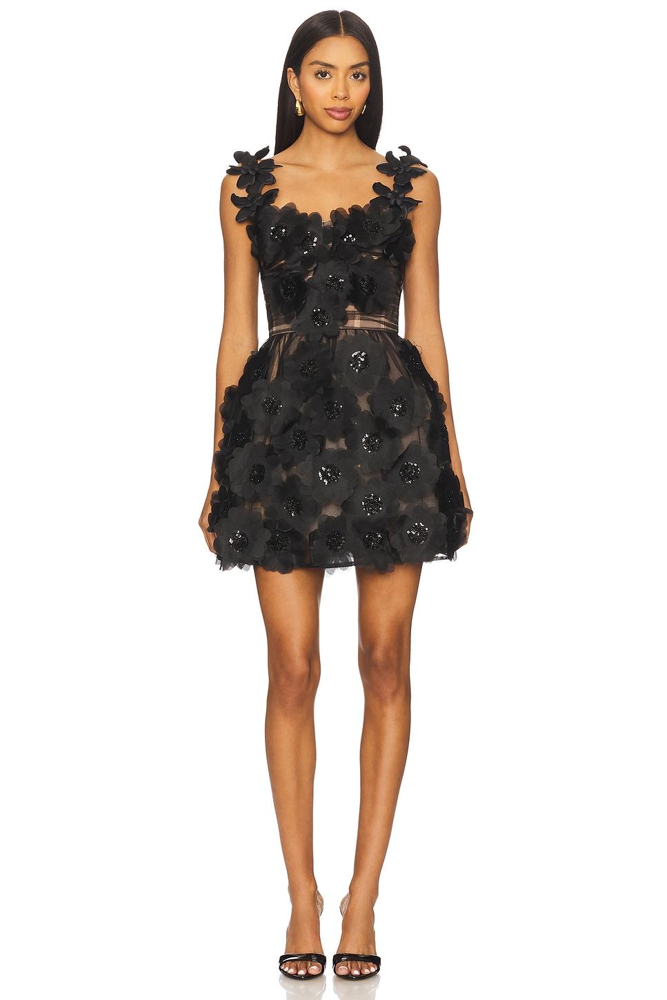 rosalie noir mini dress