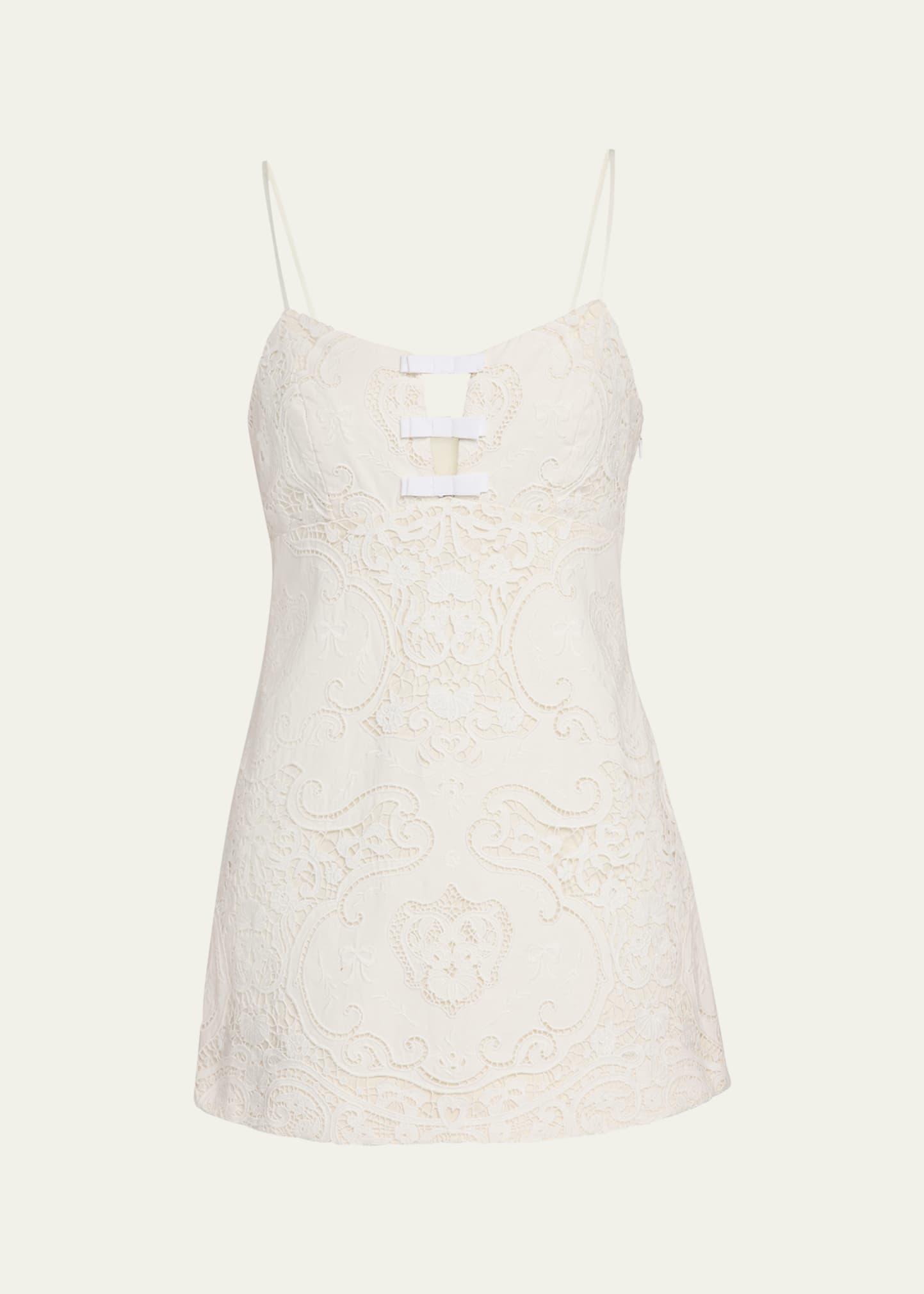 rosalisa embroidered cotton mini dress