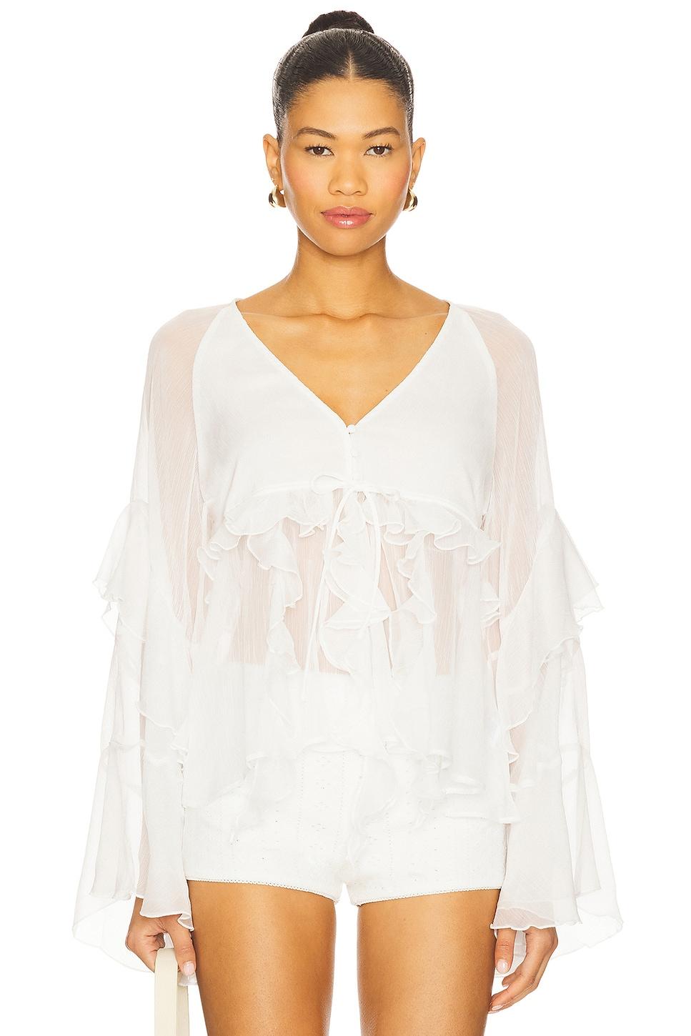 rosalo ruffle blouse