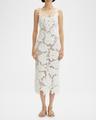 rose crochet knit sleeveless midi dress