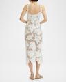 rose crochet knit sleeveless midi dress