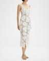 rose crochet knit sleeveless midi dress