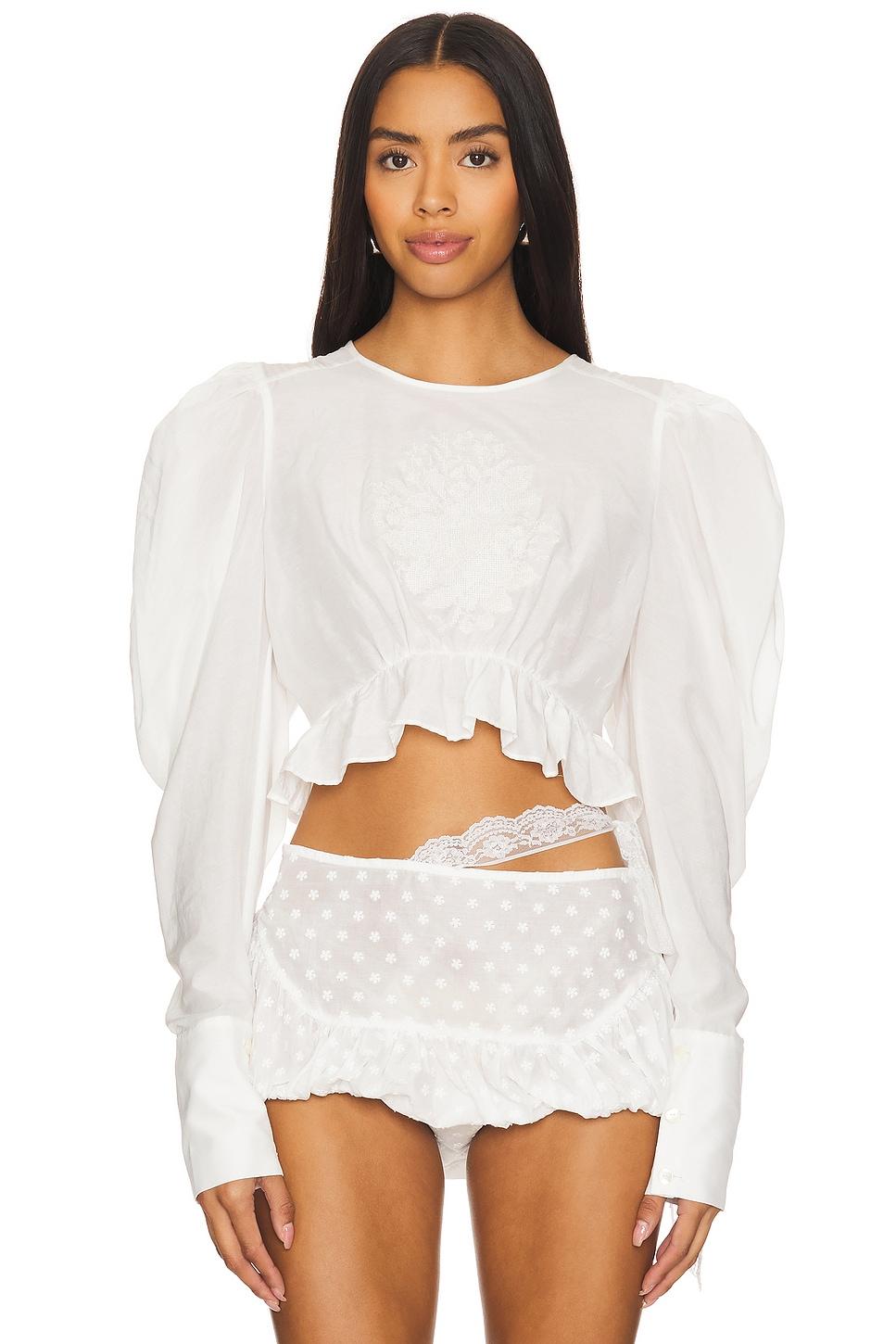 rose embroidered blouse