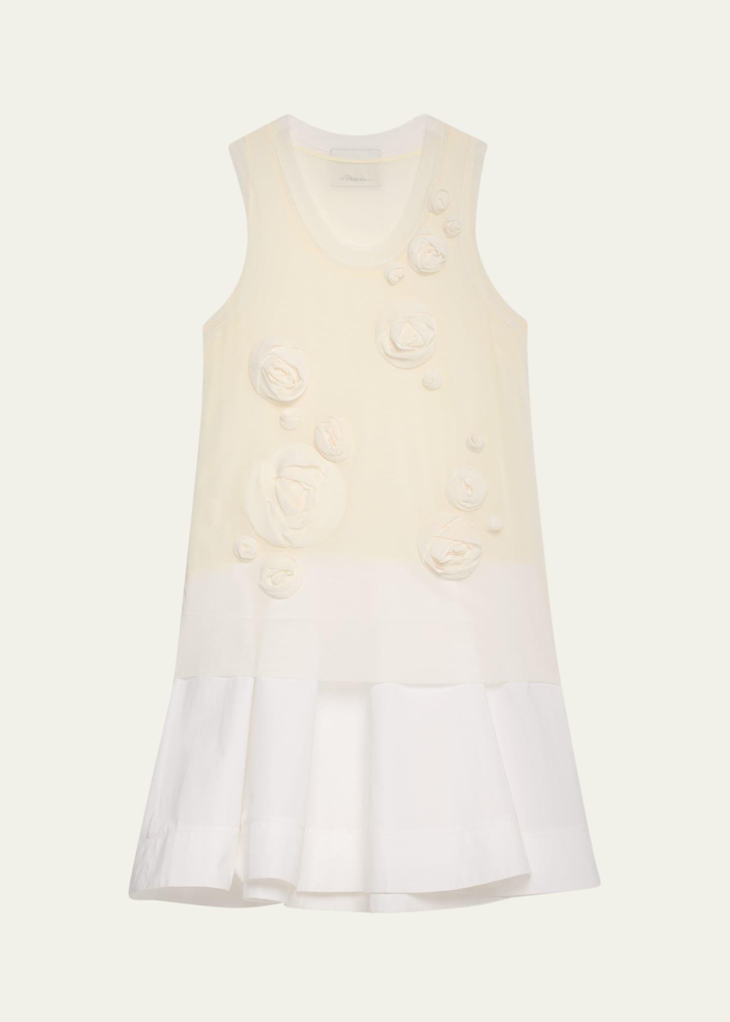rosette double-layered tank dress