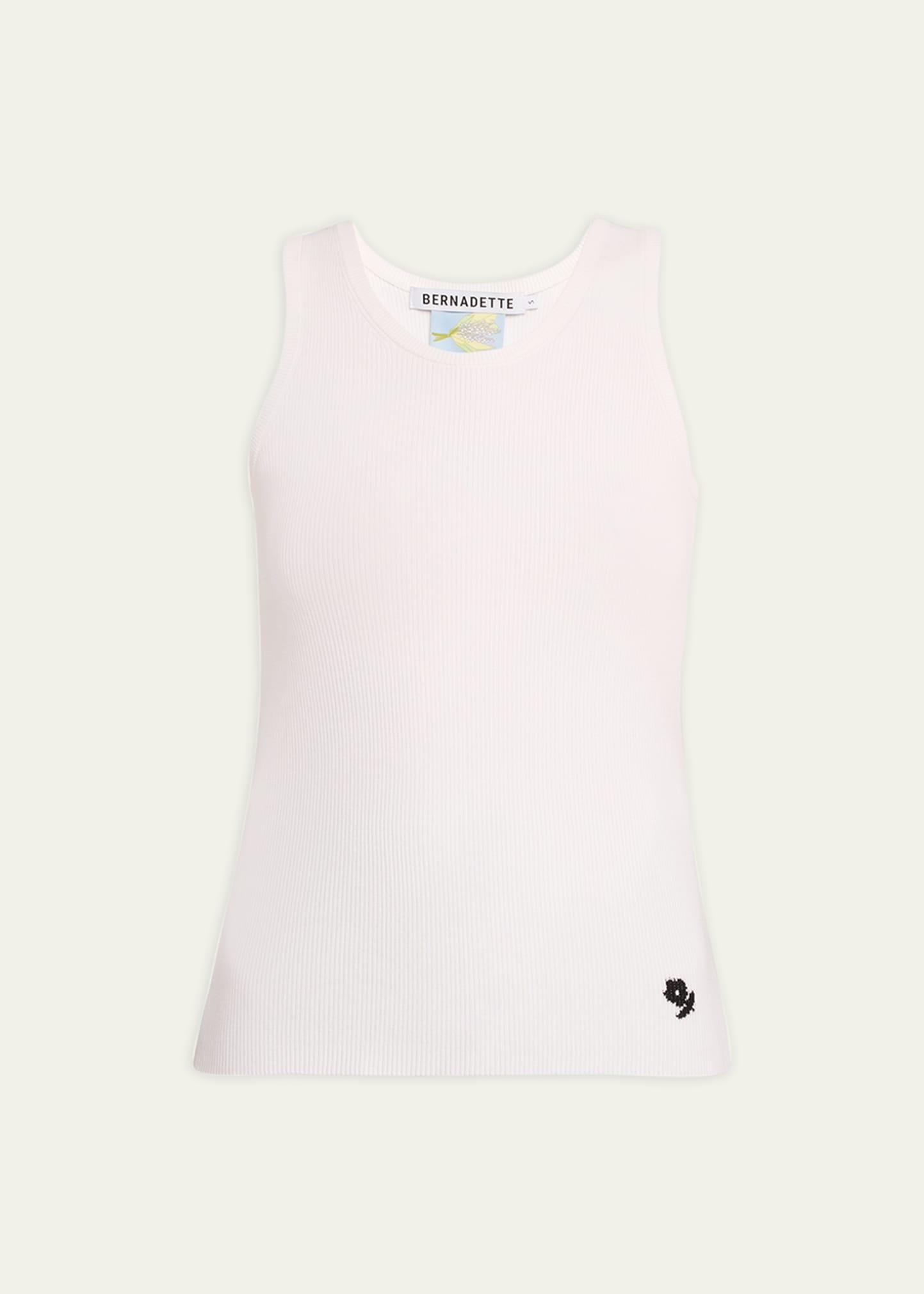 rosette knit tank top
