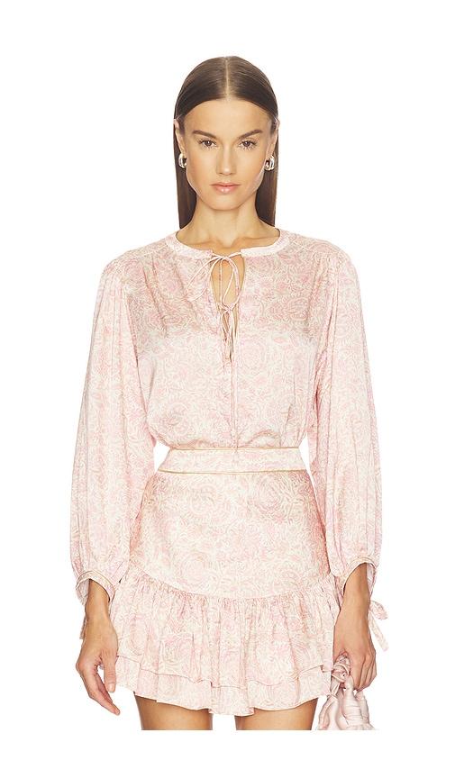 rosewater house bita blouse in blush.