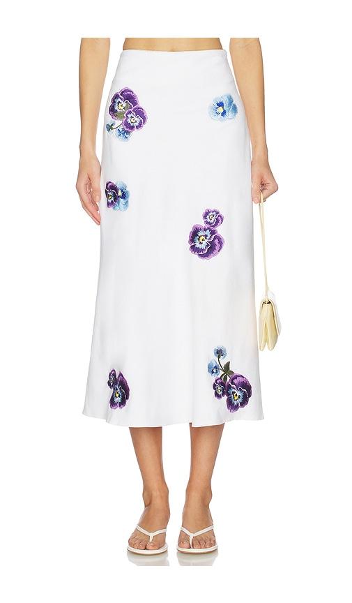 rosewater house mina skirt in white.