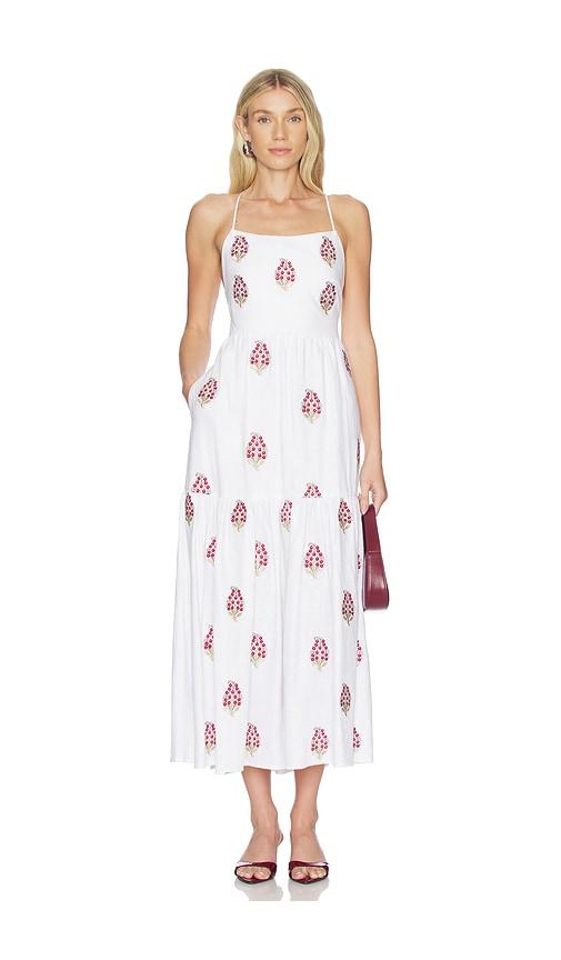 rosewater house sarv maxi dress in white.