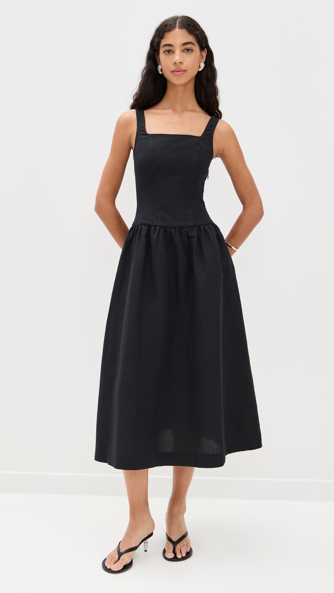 rosia linen midi dress