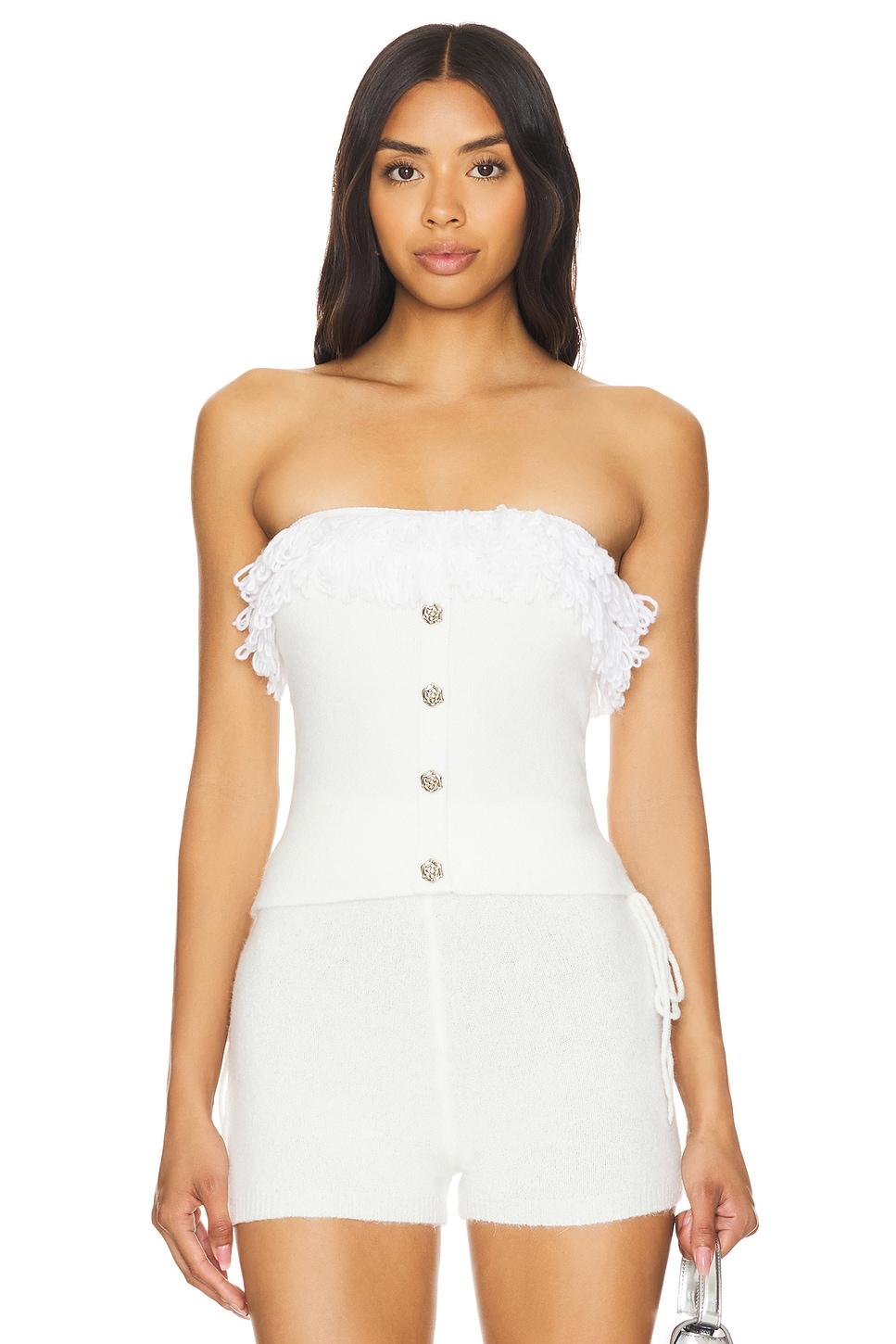 rosie ruffle knit tube top