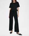 rosie smocked peplum-hem velvet blouse