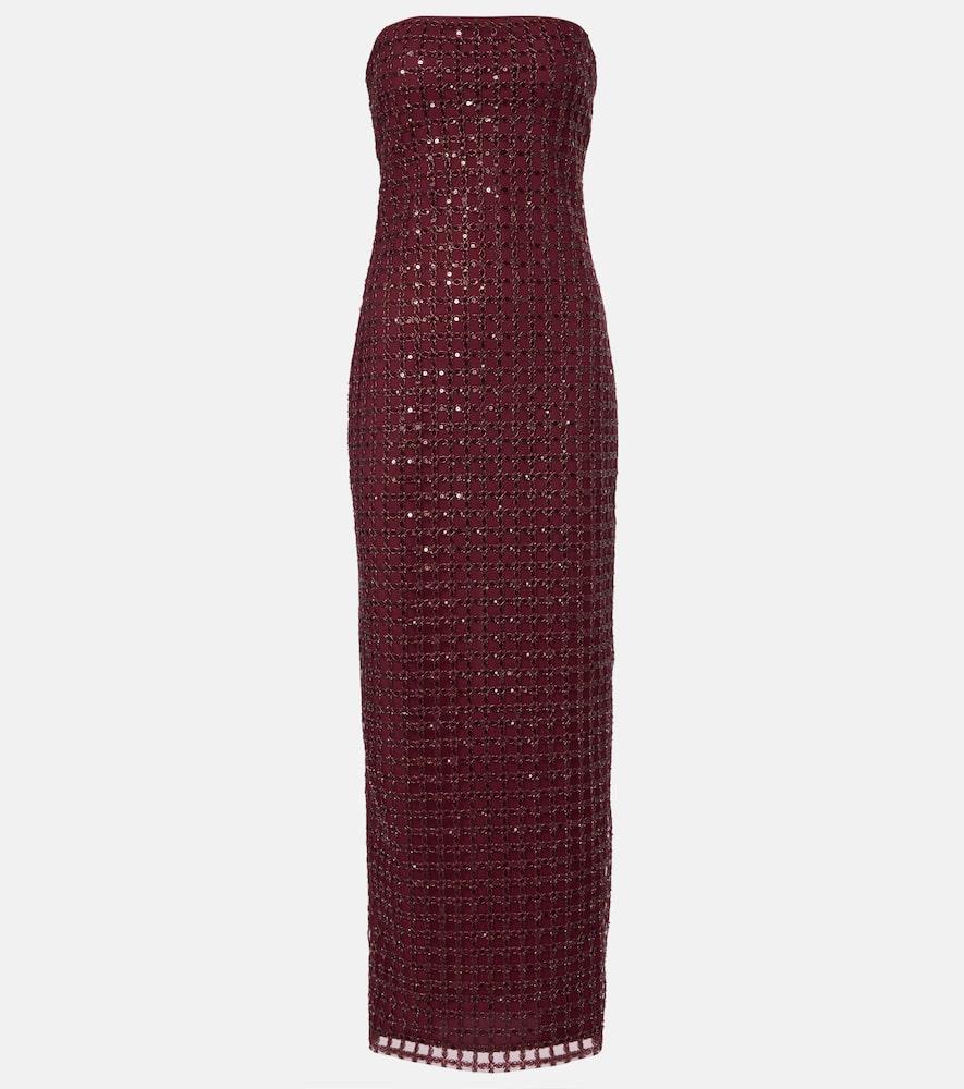 rotate beaded maxi dress