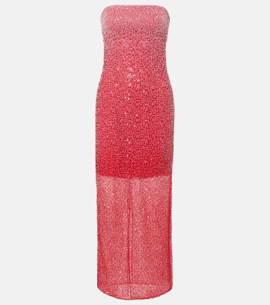 rotate beaded sequined maxi dress