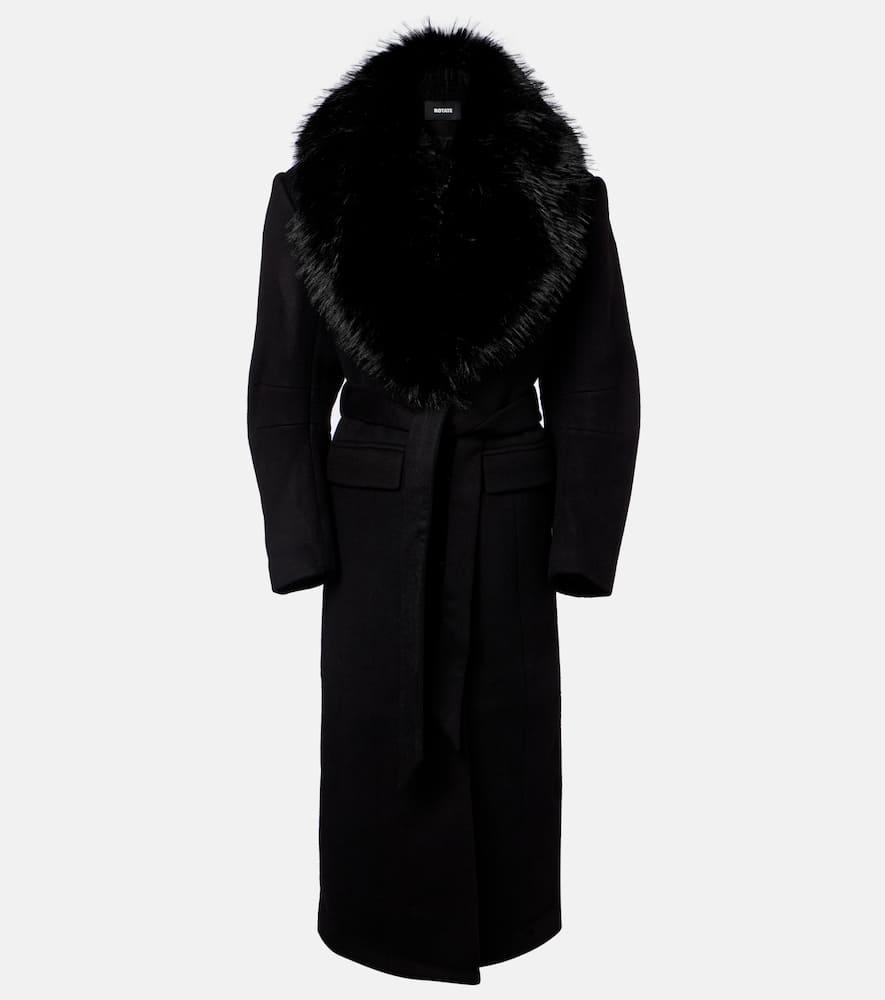 rotate belted wool coat