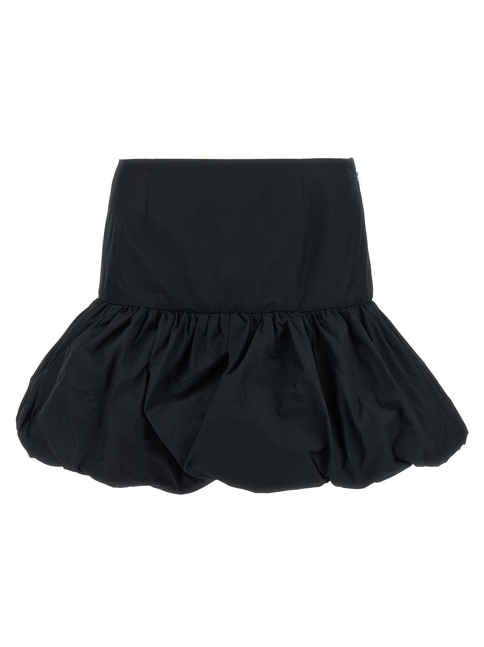 rotate birger christensen mini balloon skirt black polyester - women