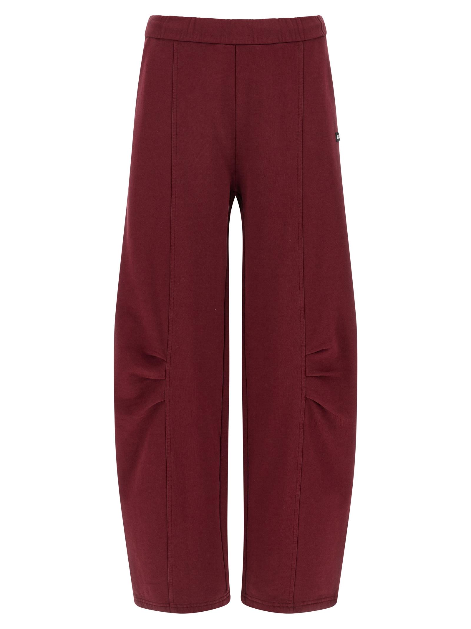rotate birger christensen terry back joggers bordeaux cotton pant - women