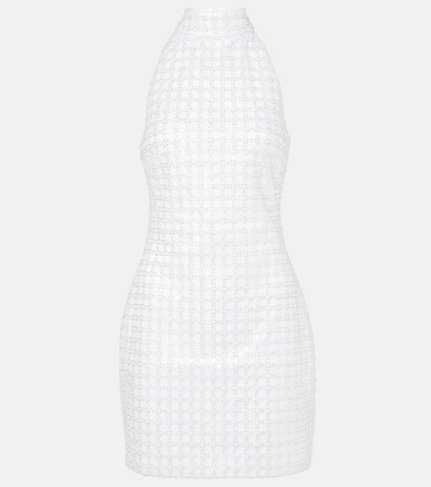 rotate bridal embellished halterneck minidress