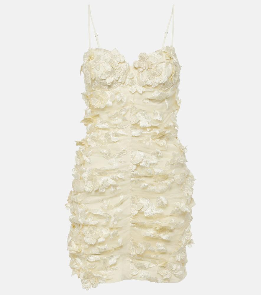 rotate bridal flora embroidered minidress