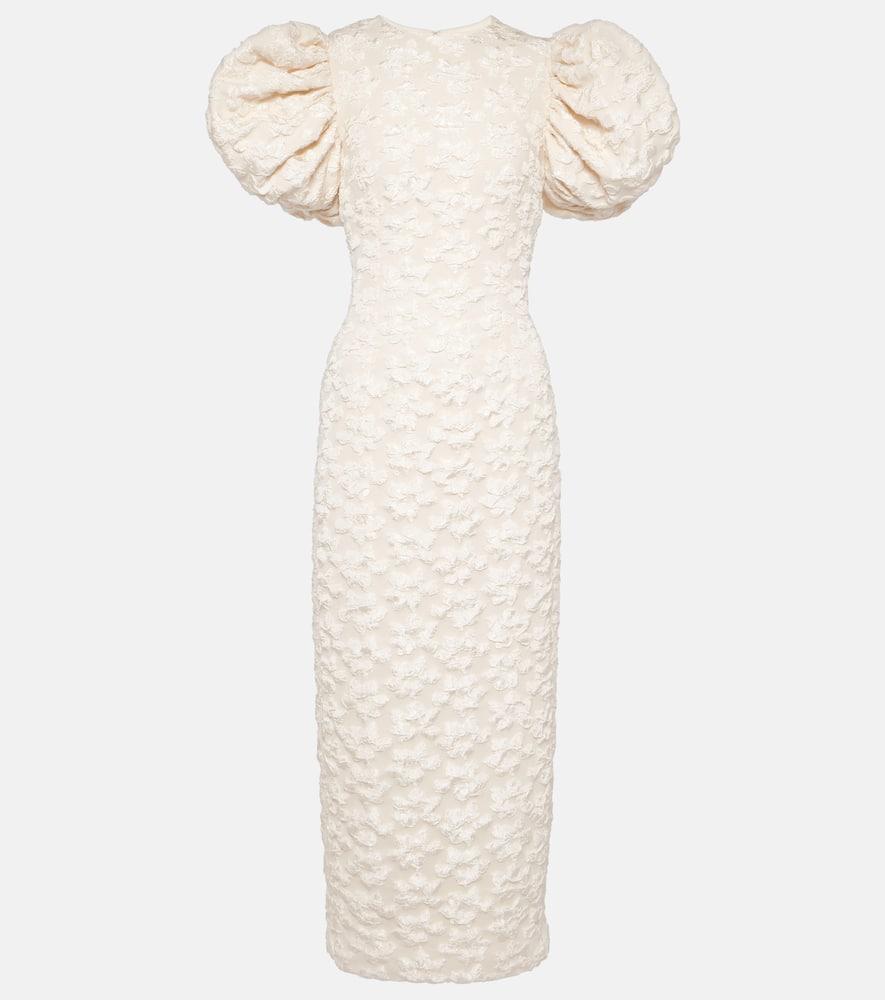 rotate bridal floral jacquard midi dress