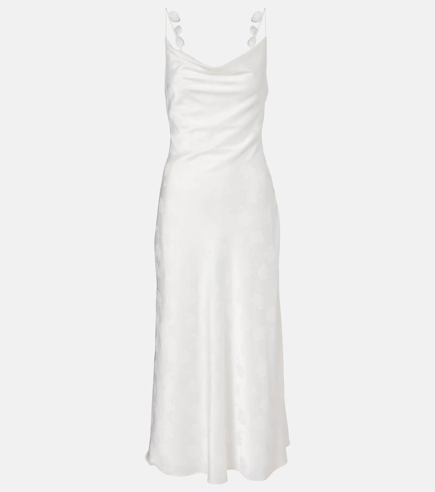 rotate bridal satin midi dress