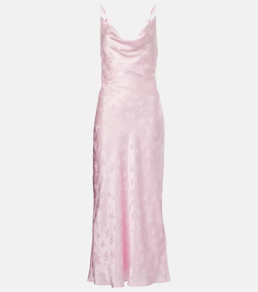 rotate bridal silk satin midi dress