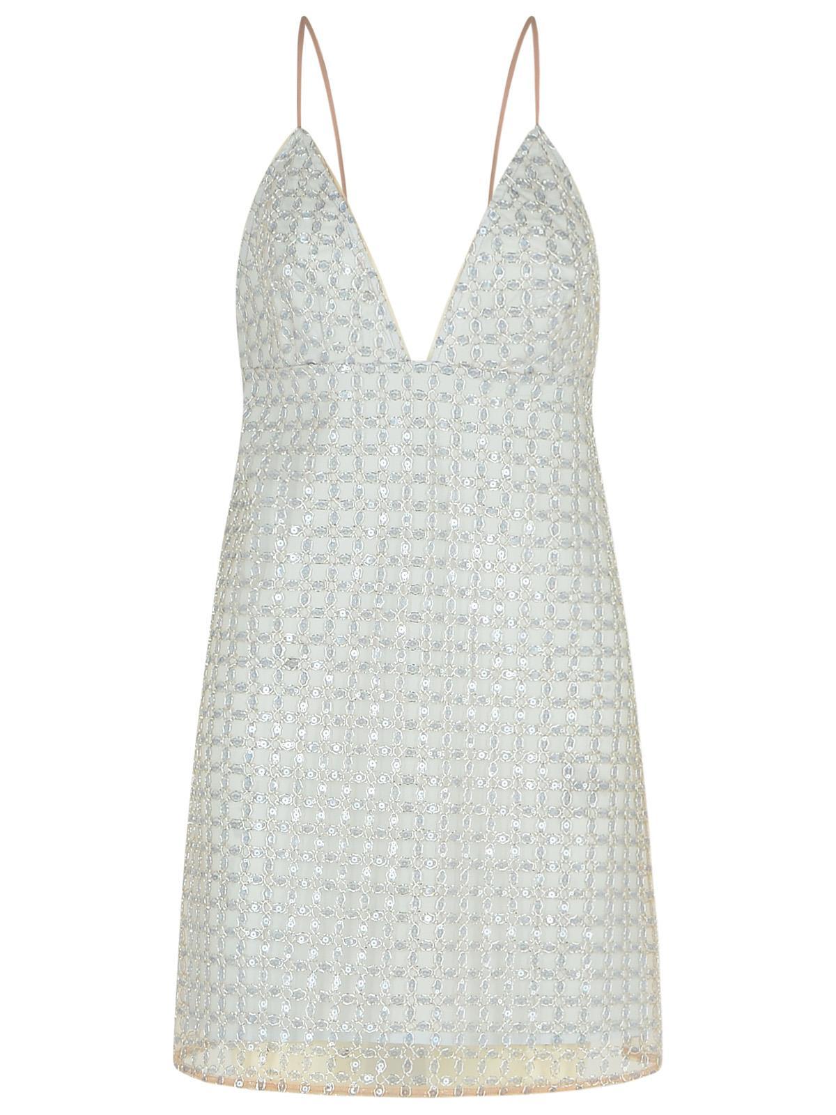 rotate by birger christensen beaded a-line mini dress