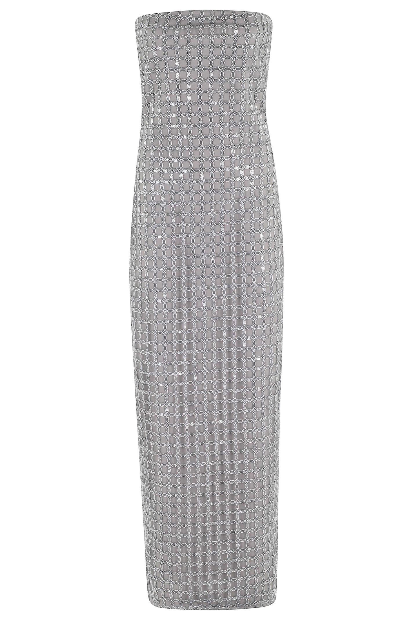 rotate by birger christensen beaded maxi tube dress