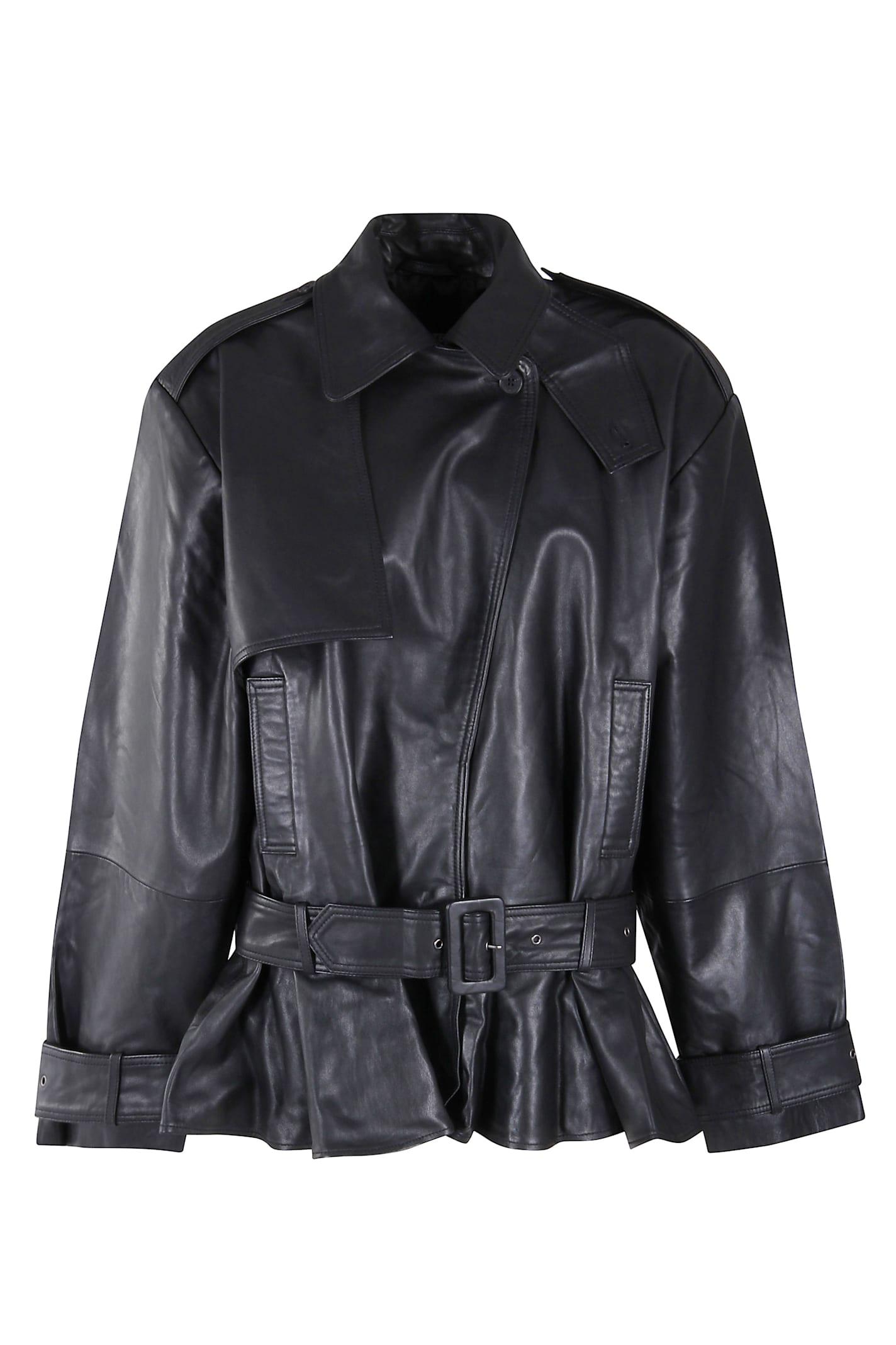 rotate by birger christensen biker leather jacket
