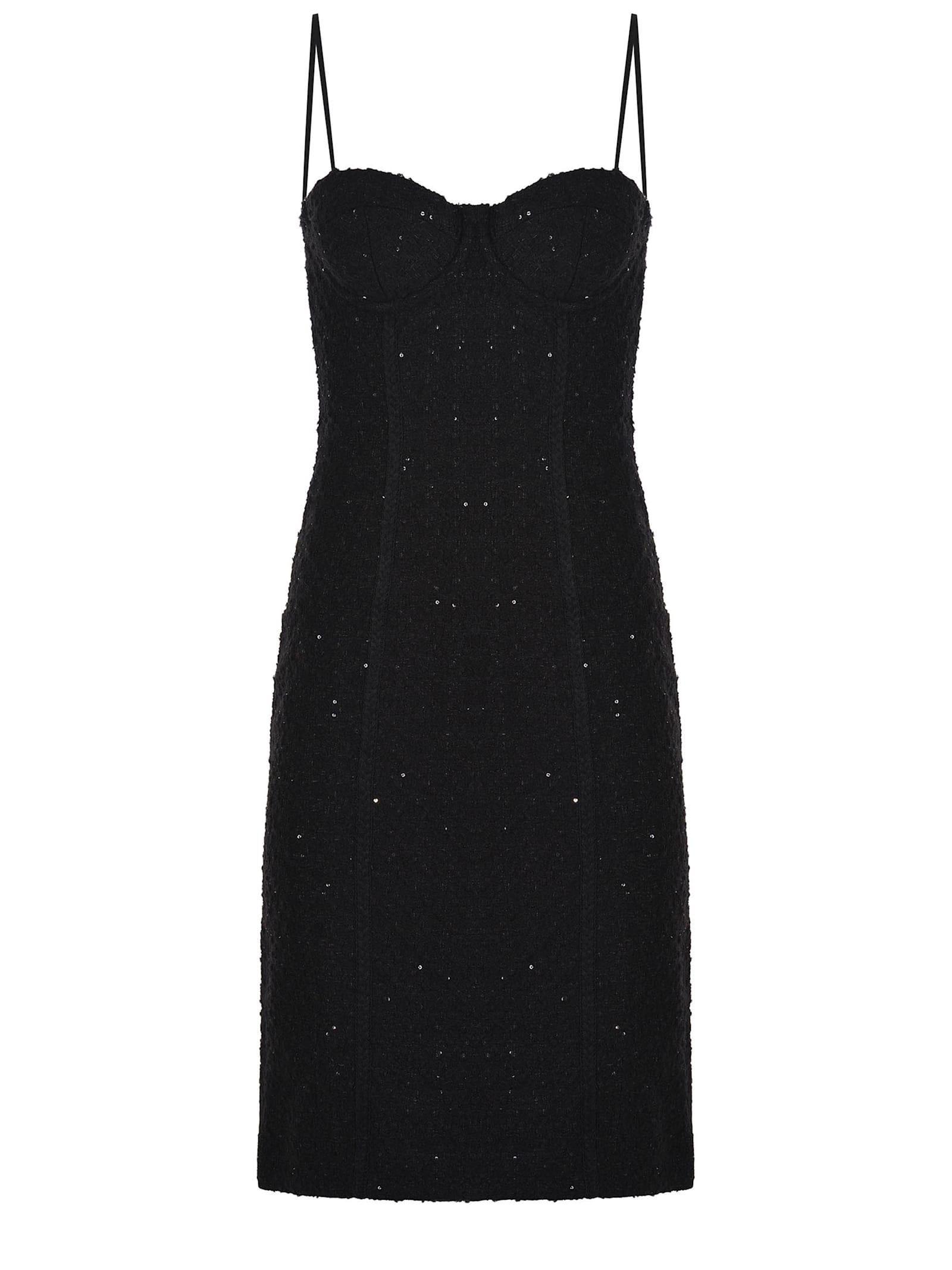 rotate by birger christensen bouclè midi dress