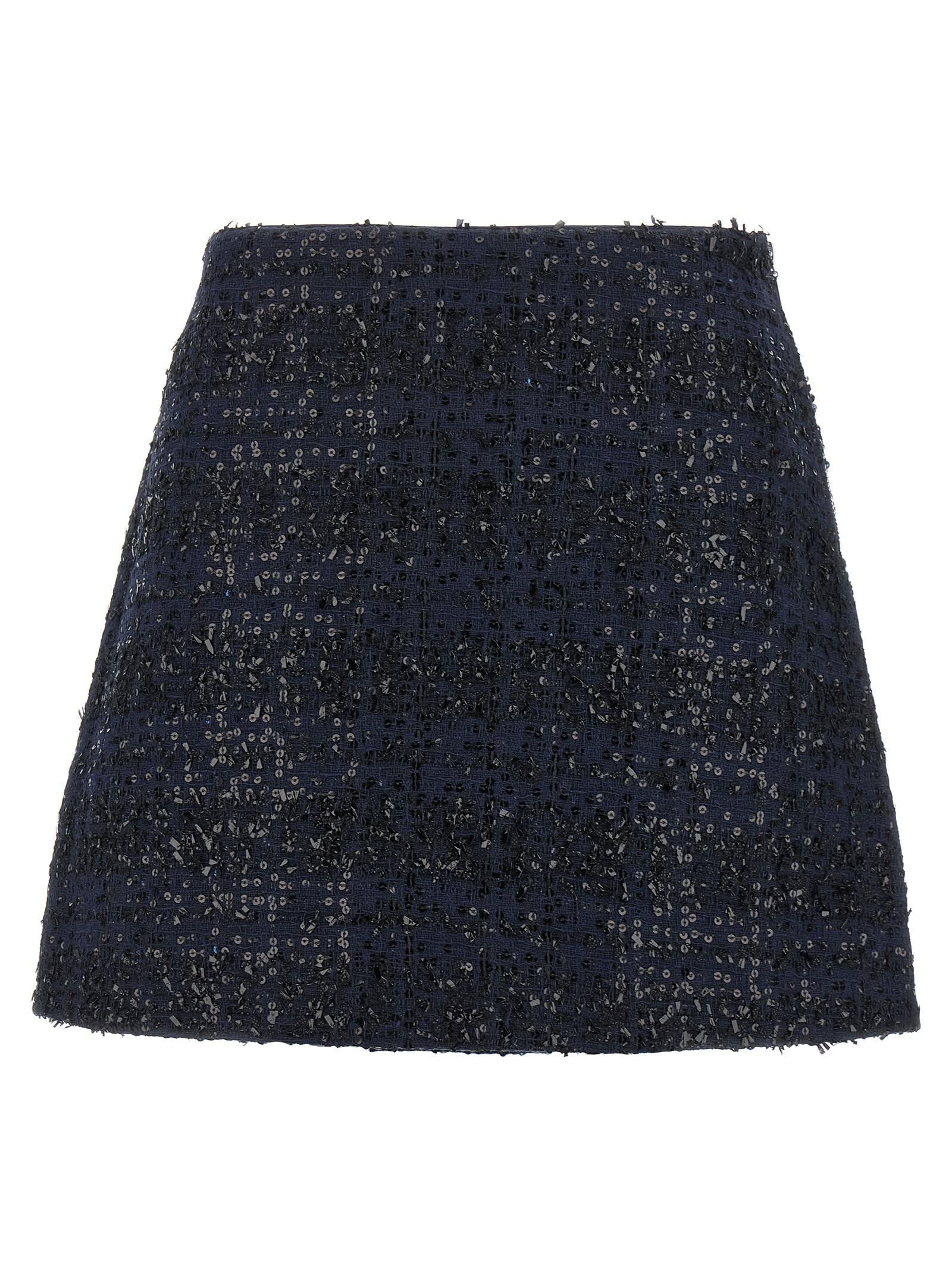 rotate by birger christensen bouclé mini skirt