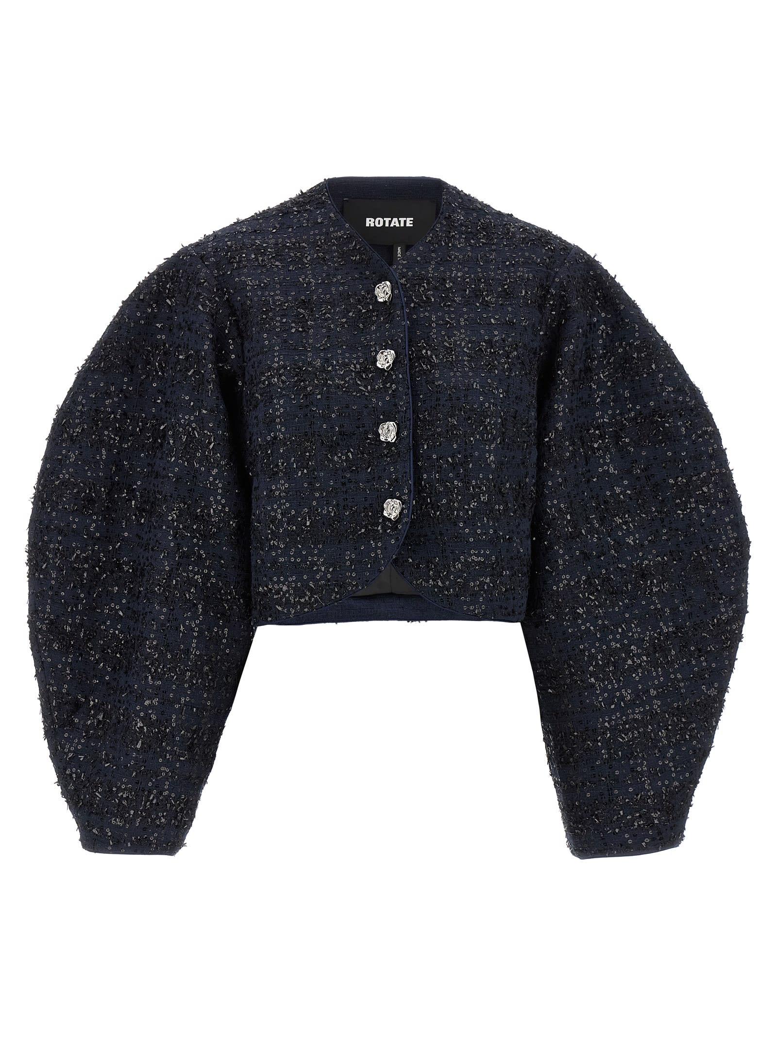 rotate by birger christensen bouclé short blazer